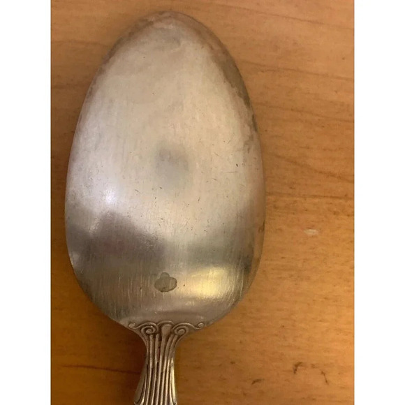 Vintage Antique 1847 Rogers Bros-12 Lotus Pattern Silverplate Serving Spoon - Picture 5 of 8